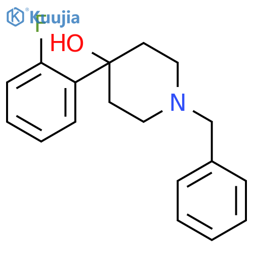 4-Piperidinol, 4-(2-fluorophenyl)-1-(phenylmethyl)- structure