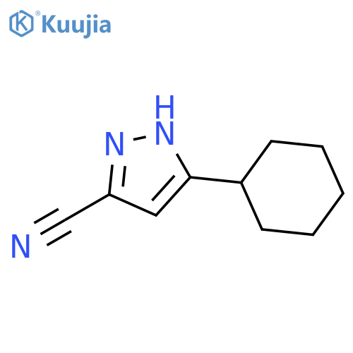 5-cyclohexyl-1H-pyrazole-3-carbonitrile structure