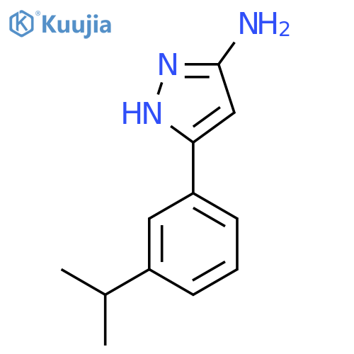 5-[3-(propan-2-yl)phenyl]-1H-pyrazol-3-amine structure