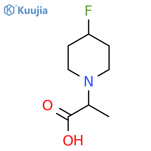 2-(4-Fluoropiperidin-1-yl)propanoic acid structure