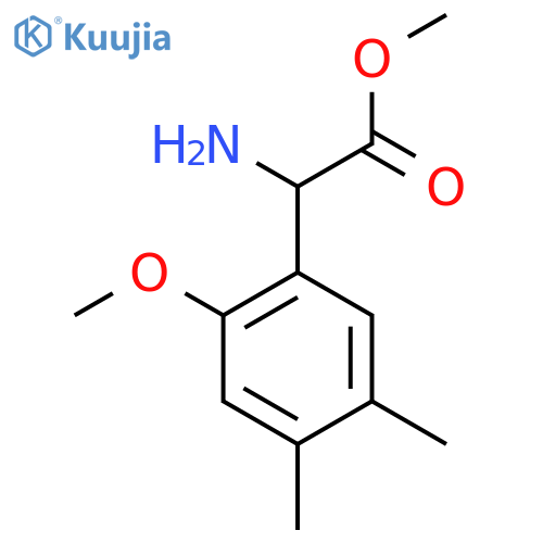 Methyl 2-amino-2-(2-methoxy-4,5-dimethylphenyl)acetate structure