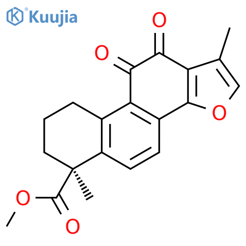 Phenanthro[1,2-b]furan-6-carboxylicacid, 6,7,8,9,10,11-hexahydro-1,6-dimethyl-10,11-dioxo-, methyl ester, (6S)- structure