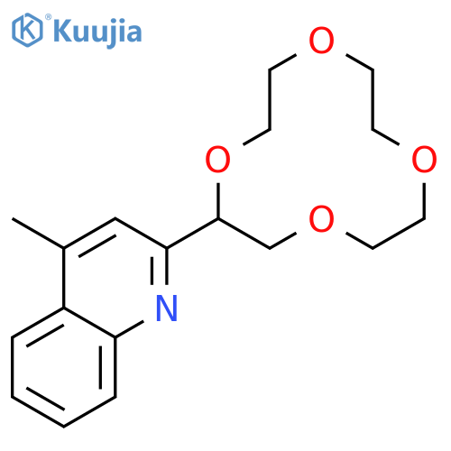 Quinoline, 4-methyl-2-(1,4,7,10-tetraoxacyclododec-2-yl)- structure