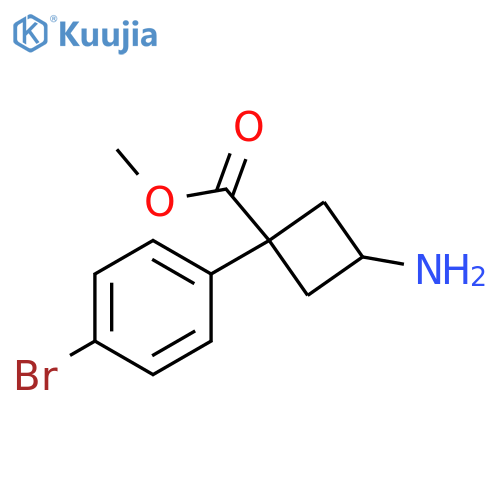 methyl 3-amino-1-(4-bromophenyl)cyclobutane-1-carboxylate structure