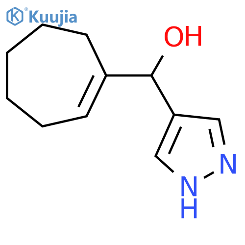 (cyclohept-1-en-1-yl)(1H-pyrazol-4-yl)methanol structure
