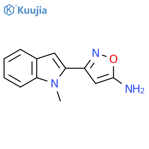 3-(1-methyl-1H-indol-2-yl)-1,2-oxazol-5-amine structure