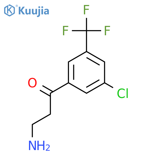 3-amino-1-3-chloro-5-(trifluoromethyl)phenylpropan-1-one structure