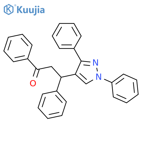 1-Propanone, 3-(1,3-diphenyl-1H-pyrazol-4-yl)-1,3-diphenyl- structure