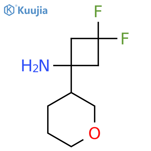 3,3-difluoro-1-(oxan-3-yl)cyclobutan-1-amine structure