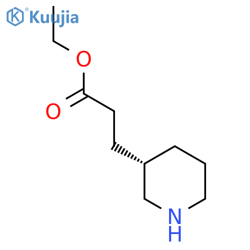 3-Piperidinepropanoic acid, ethyl ester, (3S)- structure