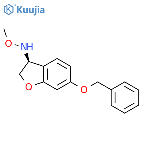 3-Benzofuranamine, 2,3-dihydro-N-methoxy-6-(phenylmethoxy)-, (S)- structure