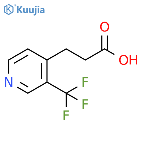 3-3-(trifluoromethyl)pyridin-4-ylpropanoic acid structure