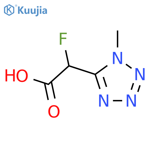 2-fluoro-2-(1-methyl-1H-1,2,3,4-tetrazol-5-yl)acetic acid structure