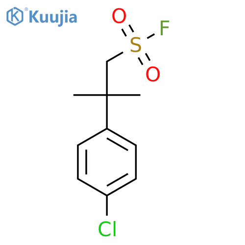 2-(4-chlorophenyl)-2-methylpropane-1-sulfonyl fluoride structure