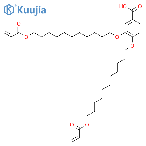 Benzoic acid, 3,4-bis[[11-[(1-oxo-2-propenyl)oxy]undecyl]oxy]- structure
