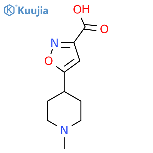 5-(1-methylpiperidin-4-yl)-1,2-oxazole-3-carboxylic acid structure