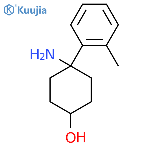 4-amino-4-(2-methylphenyl)cyclohexan-1-ol structure