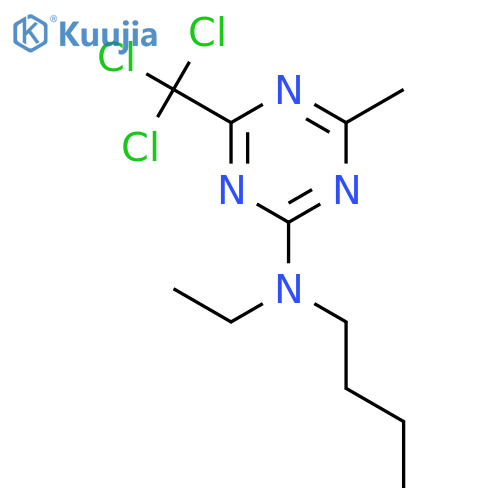 1,3,5-Triazin-2-amine, N-butyl-N-ethyl-4-methyl-6-(trichloromethyl)- structure