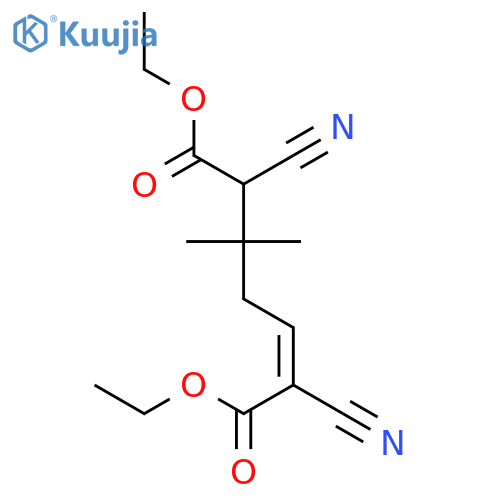 2-HEPTENEDIOIC ACID, 2,6-DICYANO-5,5-DIMETHYL-, DIETHYL ESTER, (Z)- structure
