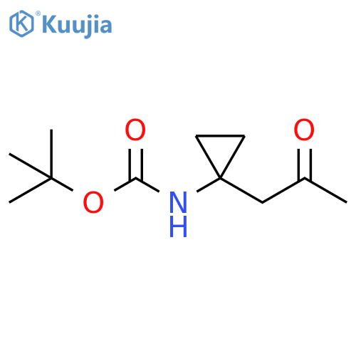 Carbamic acid, N-[1-(2-oxopropyl)cyclopropyl]-, 1,1-dimethylethyl ester structure