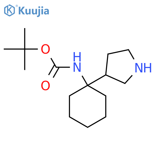 tert-butyl N-1-(pyrrolidin-3-yl)cyclohexylcarbamate structure