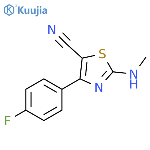 4-(4-Fluorophenyl)-2-(methylamino)thiazole-5-carbonitrile structure
