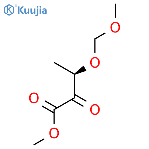 Butanoic acid, 3-(methoxymethoxy)-2-oxo-, methyl ester, (3R)- structure