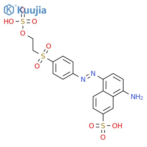 8-amino-5-[4-(2-sulfooxyethylsulfonyl)phenyl]azo-naphthalene-2-sulfonic acid structure