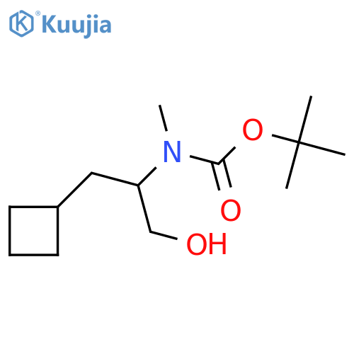 tert-butyl N-(1-cyclobutyl-3-hydroxypropan-2-yl)-N-methylcarbamate structure