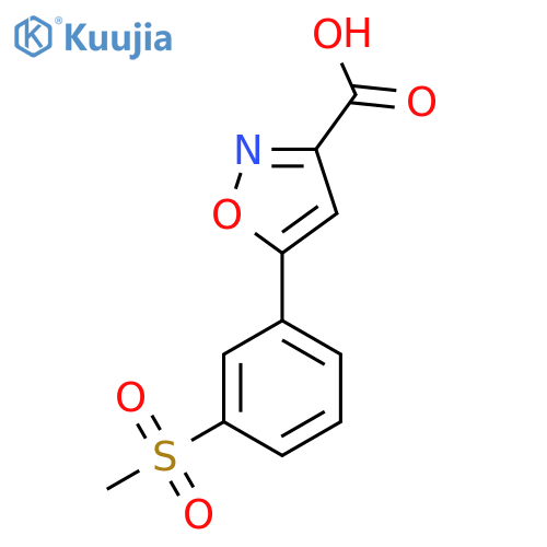 5-(3-Methanesulfonylphenyl)-1,2-oxazole-3-carboxylic acid structure