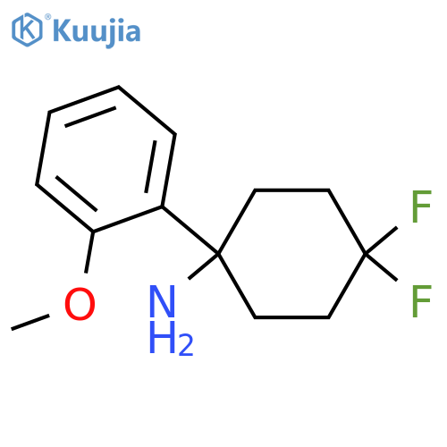 4,4-difluoro-1-(2-methoxyphenyl)cyclohexan-1-amine structure