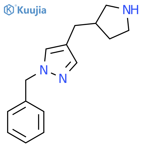 1-benzyl-4-(pyrrolidin-3-yl)methyl-1H-pyrazole structure