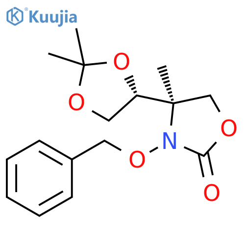 2-Oxazolidinone, 4-[(4R)-2,2-dimethyl-1,3-dioxolan-4-yl]-4-methyl-3-(phenylmethoxy)-, (4R)- structure