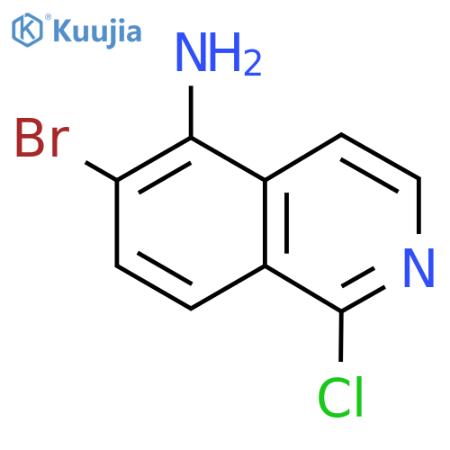 6-Bromo-1-chloroisoquinolin-5-amine structure