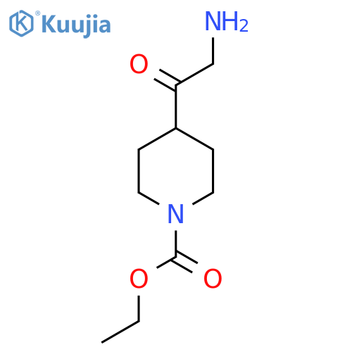 ethyl 4-(2-aminoacetyl)piperidine-1-carboxylate structure
