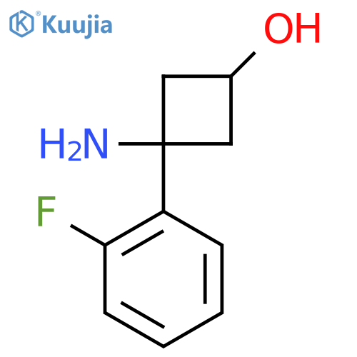 3-Amino-3-(2-fluorophenyl)cyclobutan-1-ol structure