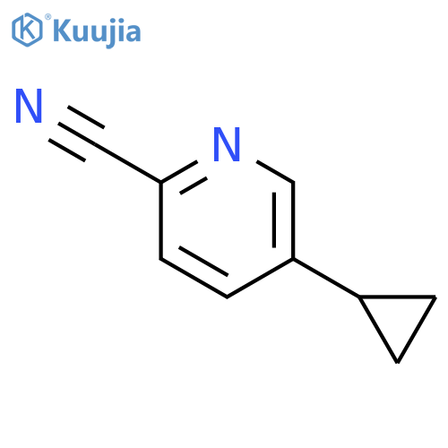 5-cyclopropyl-2-Pyridinecarbonitrile structure