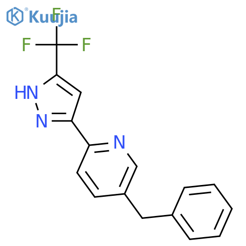 Pyridine, 5-(phenylmethyl)-2-[5-(trifluoromethyl)-1H-pyrazol-3-yl]- structure