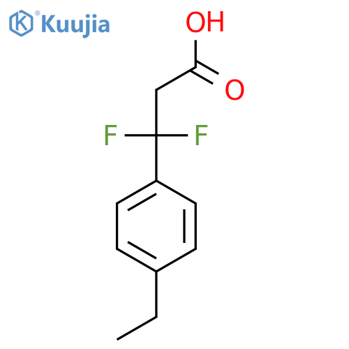 3-(4-ethylphenyl)-3,3-difluoropropanoic acid structure