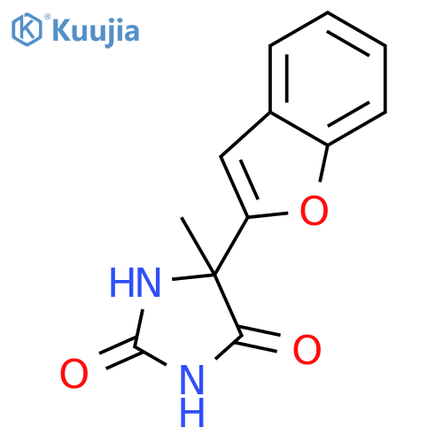 5-(1-benzofuran-2-yl)-5-methylimidazolidine-2,4-dione structure