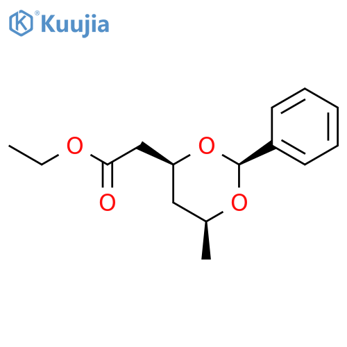 ethyl 2-[(2S,4S,6S)-6-methyl-2-phenyl-1,3-dioxan-4-yl]acetate structure