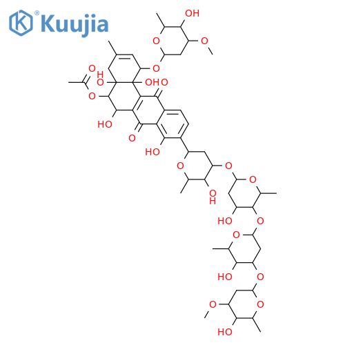 Chattamycin A; 3'-O-[3-Methoxy-α-L-rhodinopyranosyl-(1→3)-β-D-olivopyranosyl-(1→4)-β-D-olivopyranoside] structure