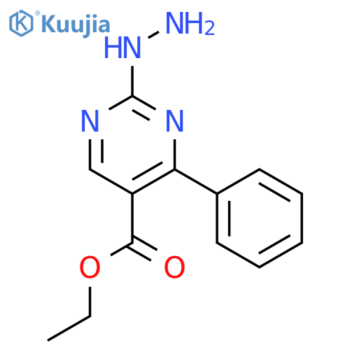 Ethyl 2-hydrazinyl-4-phenylpyrimidine-5-carboxylate structure