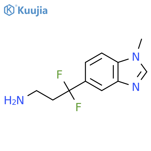 3,3-difluoro-3-(1-methyl-1H-1,3-benzodiazol-5-yl)propan-1-amine structure
