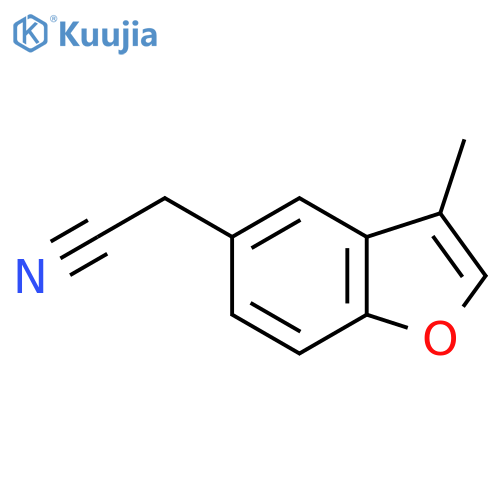 2-(3-methyl-1-benzofuran-5-yl)acetonitrile structure