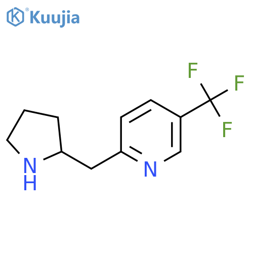 2-(pyrrolidin-2-yl)methyl-5-(trifluoromethyl)pyridine structure