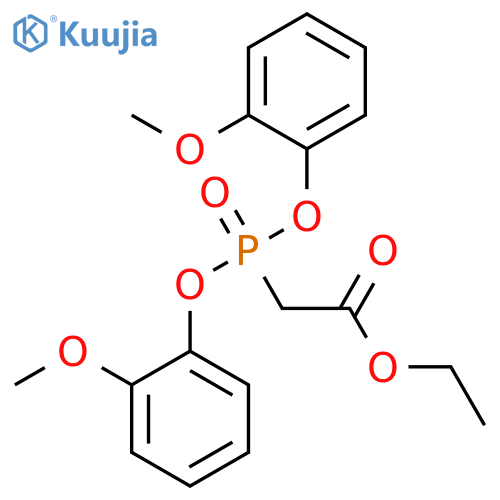 Ethyl 2-bis(2-methoxyphenoxy)phosphorylacetate structure
