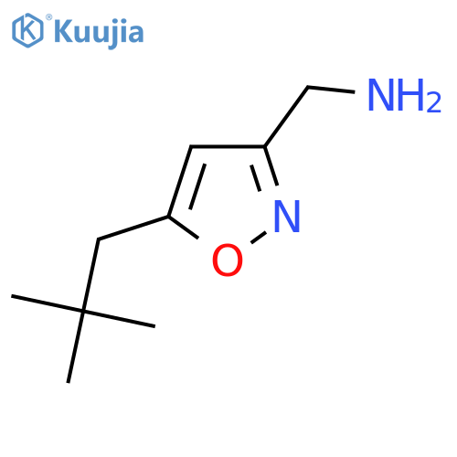 [5-(2,2-Dimethylpropyl)-1,2-oxazol-3-yl]methanamine structure