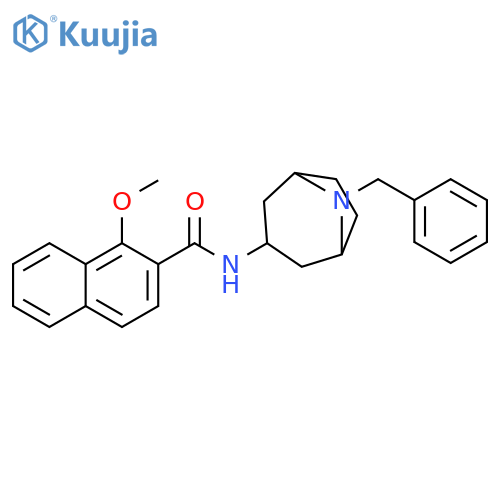 2-Naphthalenecarboxamide,1-methoxy-N-[8-(phenylmethyl)-8-azabicyclo[3.2.1]oct-3-yl]- structure