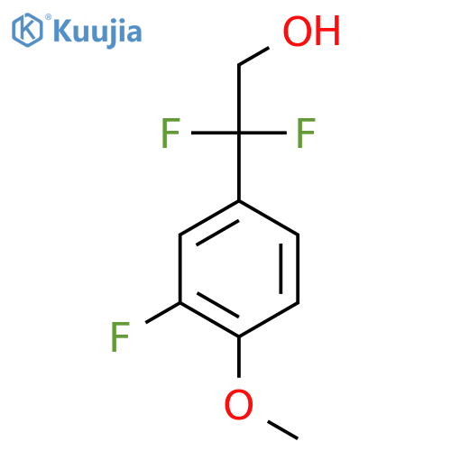2,2-difluoro-2-(3-fluoro-4-methoxyphenyl)ethan-1-ol structure